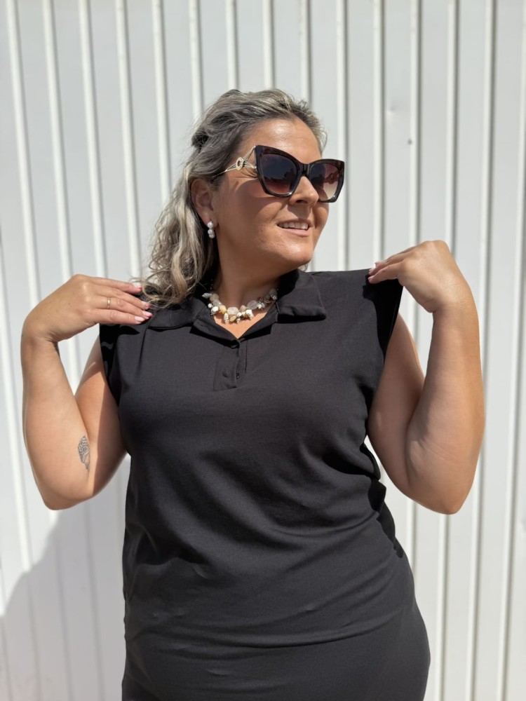 Vestido Hombrera Polo