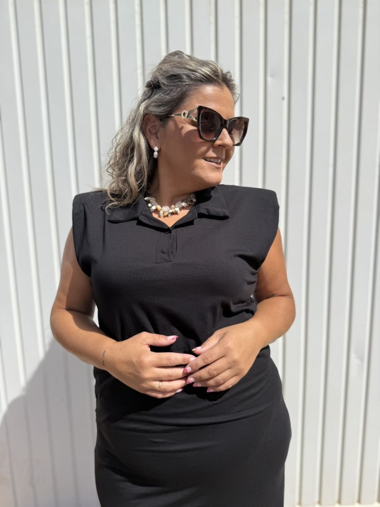 Vestido Hombrera Polo