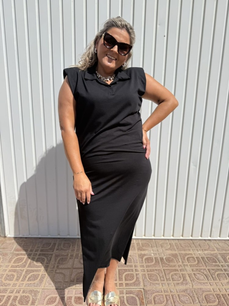 Vestido Hombrera Polo