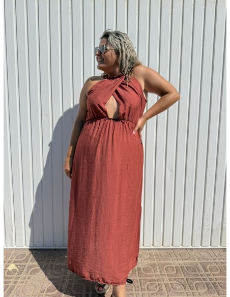Vestido Cruzado Teja