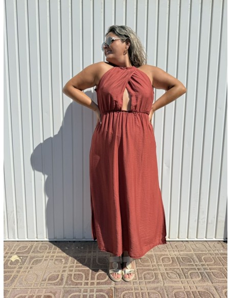 Vestido Cruzado Teja