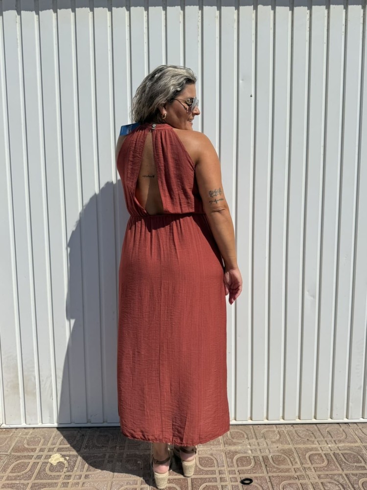 Vestido Cruzado Teja