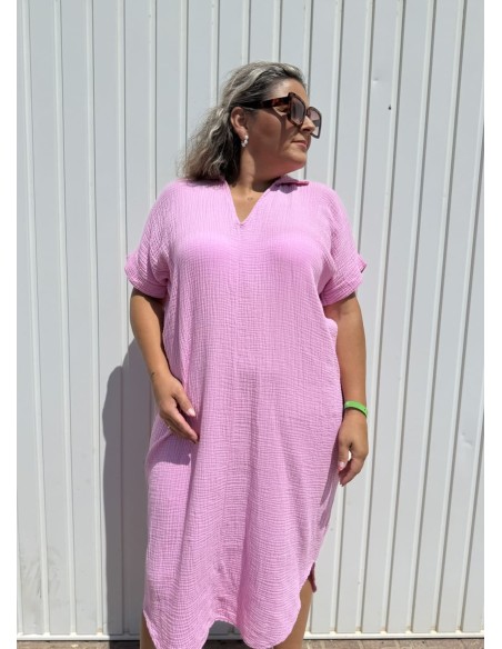 Vestido Bambula Rosa