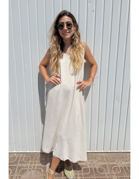 Vestido Lencero Beige
