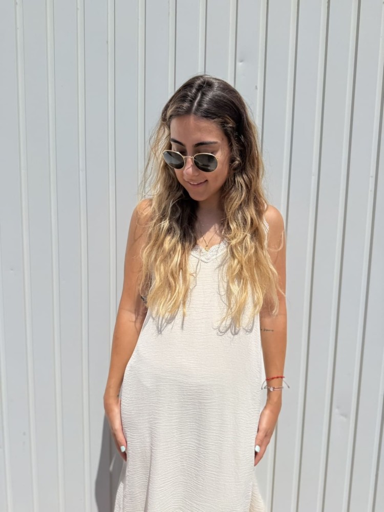 Vestido Lencero Beige