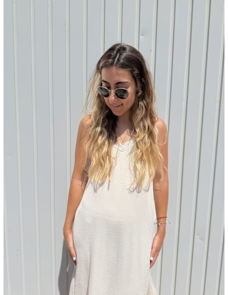 Vestido Lencero Beige