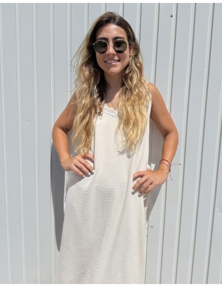 Vestido Lencero Beige