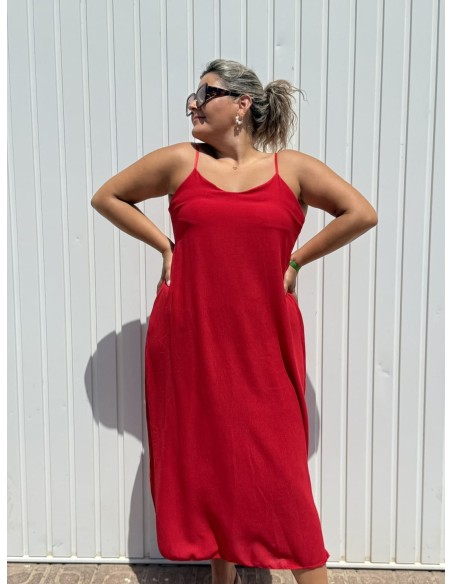 Vestido Neco Lazada Rojo