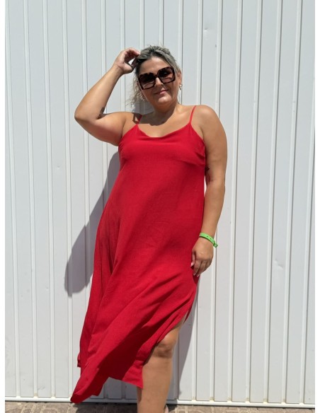 Vestido Neco Lazada Rojo