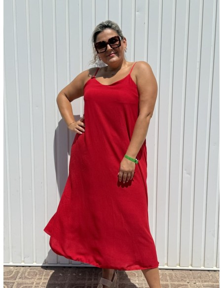 Vestido Neco Lazada Rojo