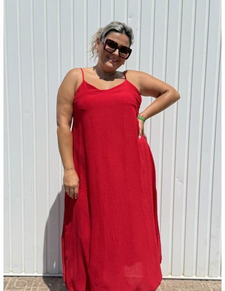 Vestido Neco Lazada Rojo