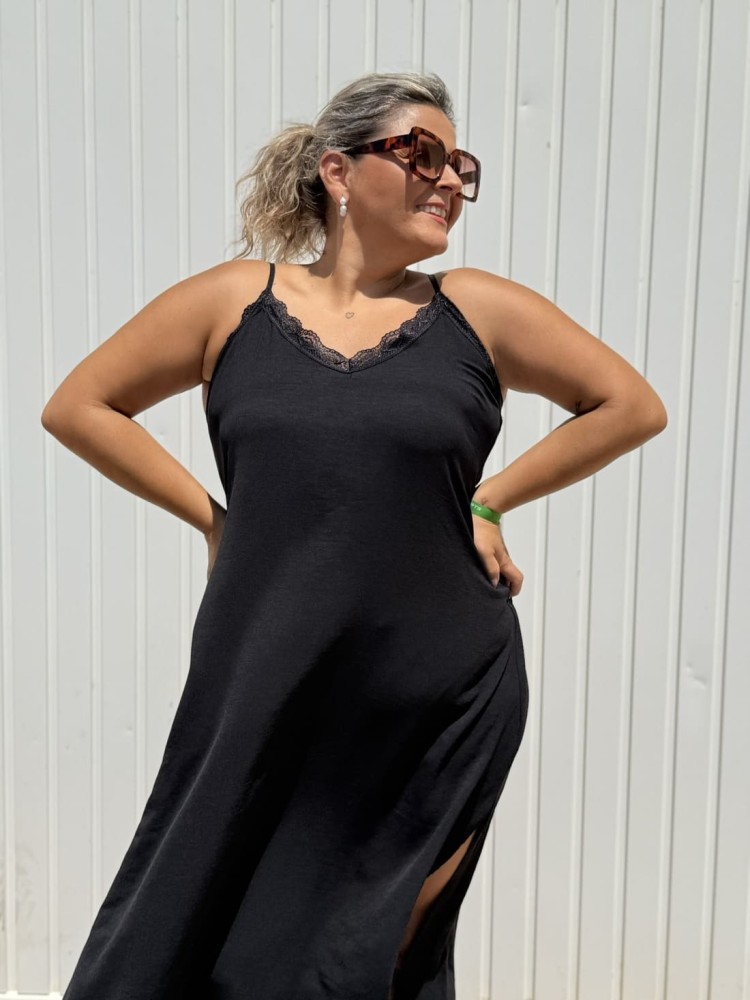Vestido Lencero Negro