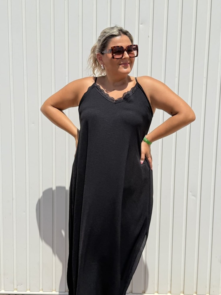 Vestido Lencero Negro