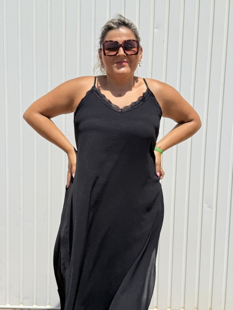 Vestido Lencero Negro