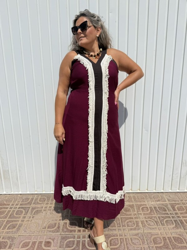 Vestido Melisa Granate 2