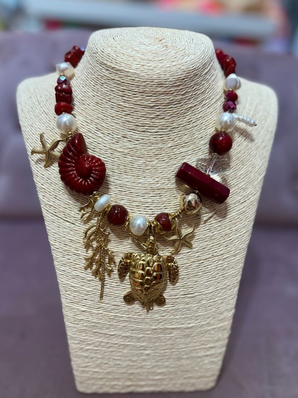 Colgante Tortuga Granate