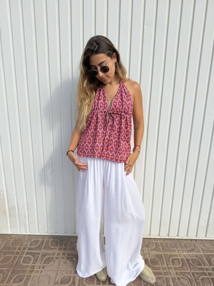 Pantalón Palazzo Nuevo Blanco