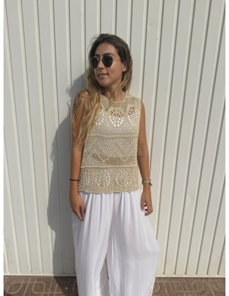 Pantalón Palazzo Nuevo Blanco