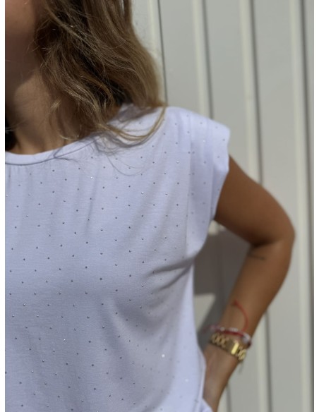 Camiseta Hombreras Tachas