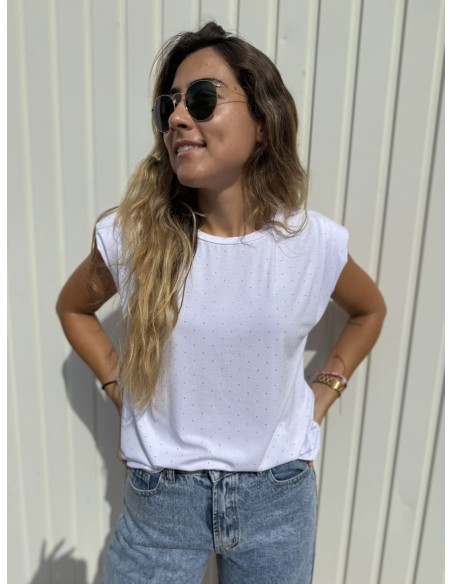 Camiseta Hombreras Tachas