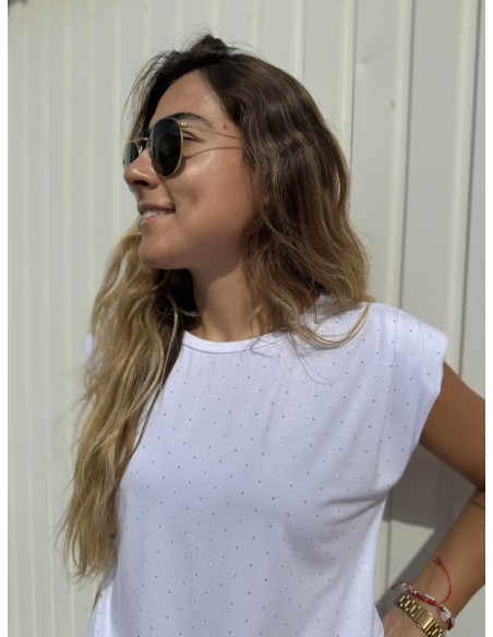 Camiseta Hombreras Tachas