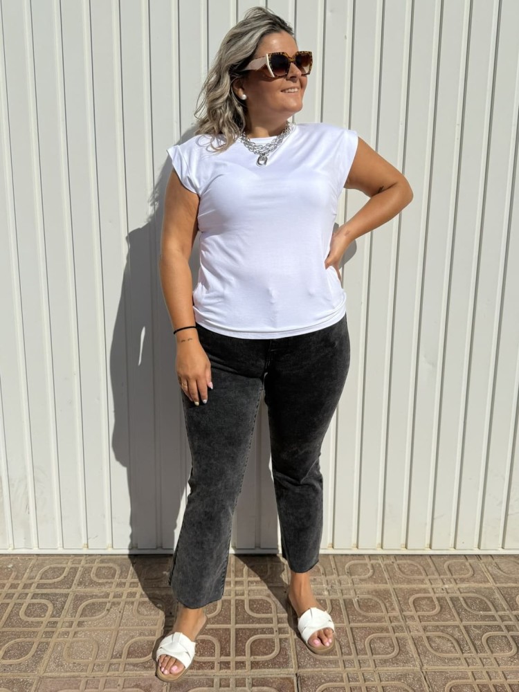 Pantalón Flared Desgastado