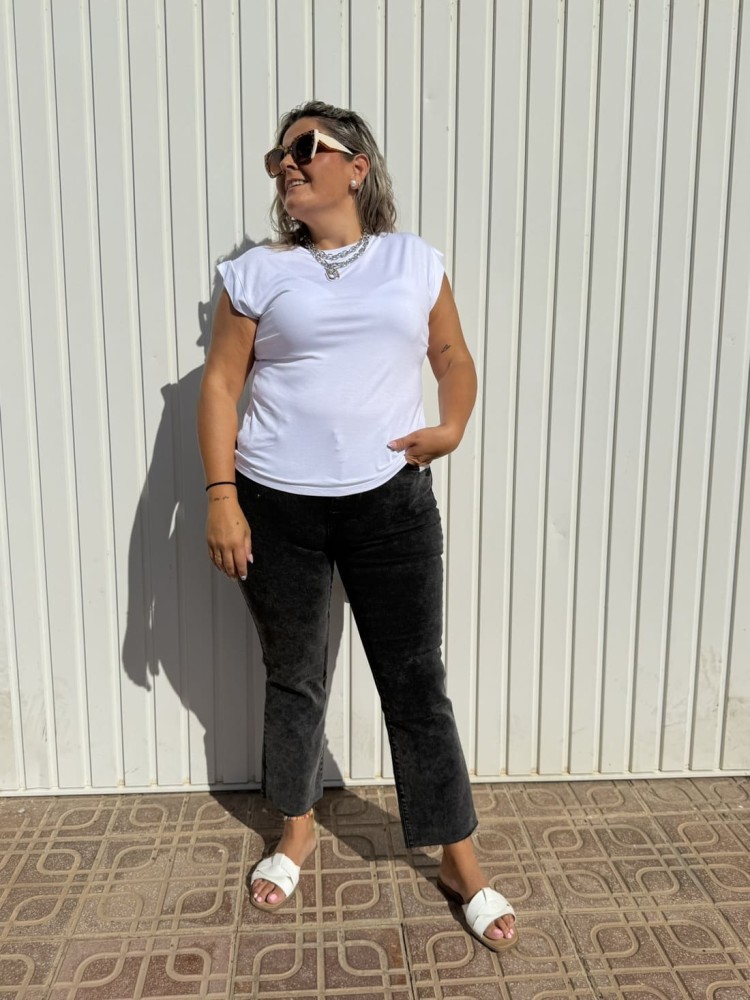 Pantalón Flared Desgastado