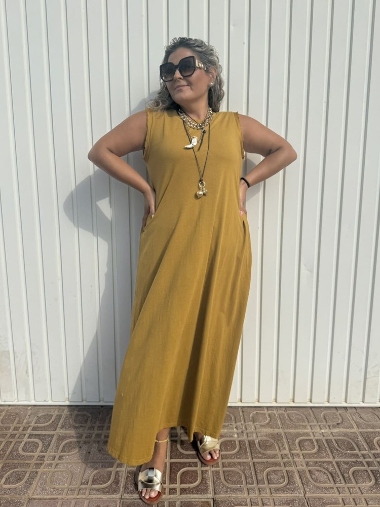 Vestido Ciko Mostaza