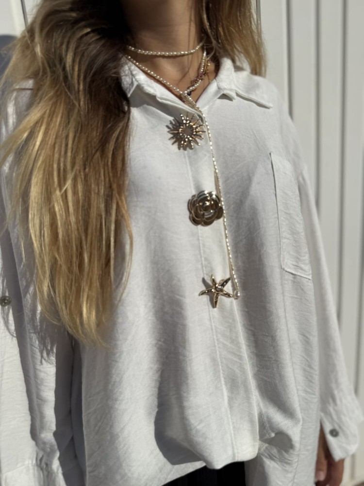 Camisa Broches Blanco