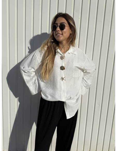 Camisa Broches Blanco