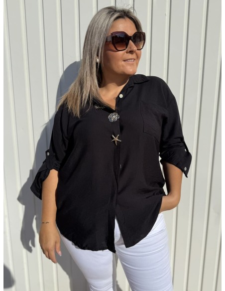 Camisa Broches Negra