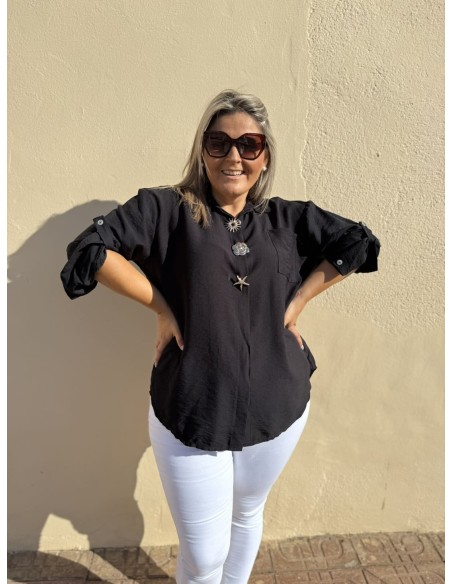 Camisa Broches Negra