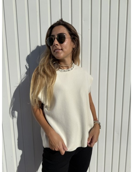 Chaleco Punto Pedrería