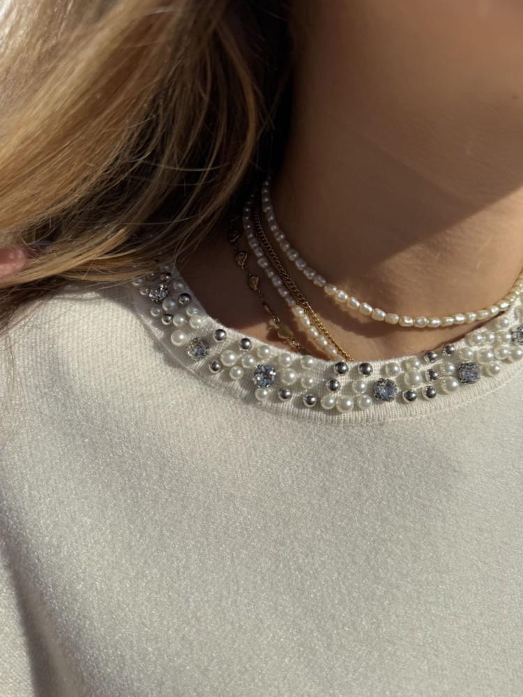 Chaleco Punto Pedrería