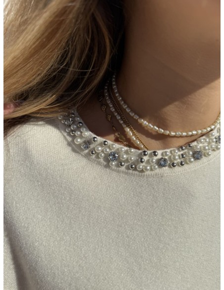 Chaleco Punto Pedrería