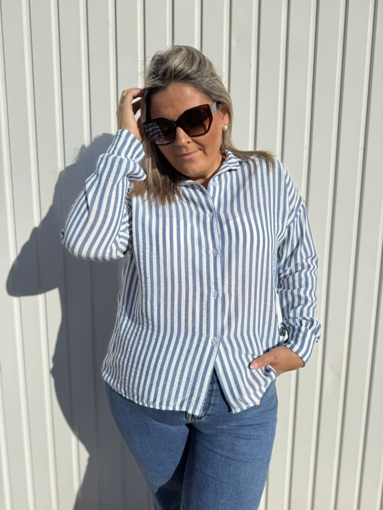 Camisa Rayas Azul