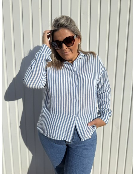 Camisa Rayas Azul