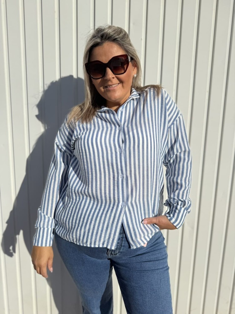 Camisa Rayas Azul
