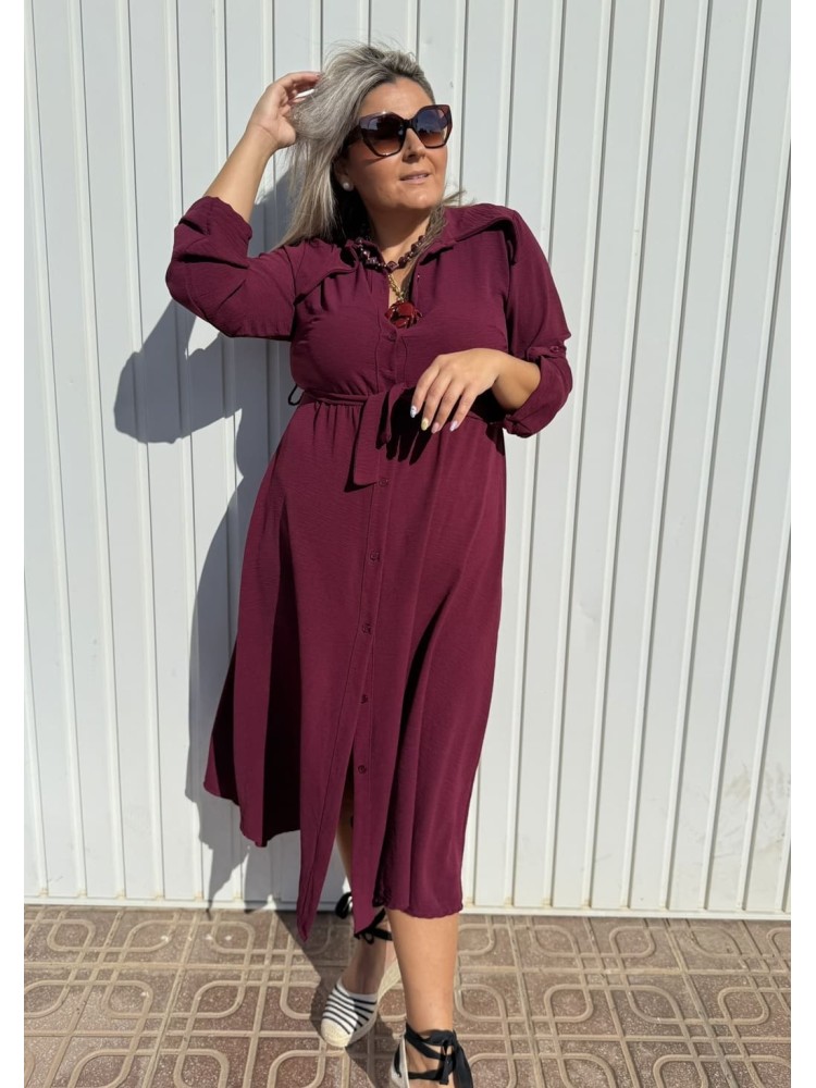 Vestido Luty Granate 19