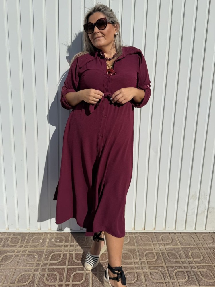 Vestido Luty Granate 19