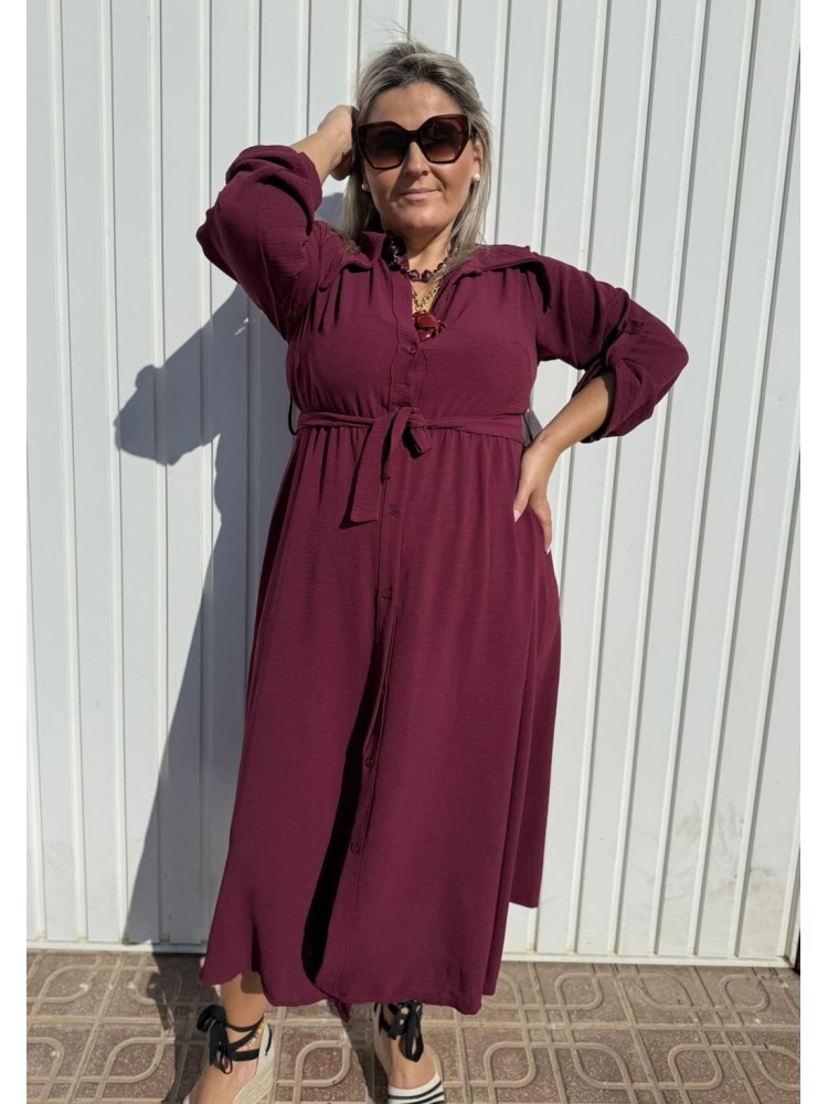 Vestido Luty Granate 19