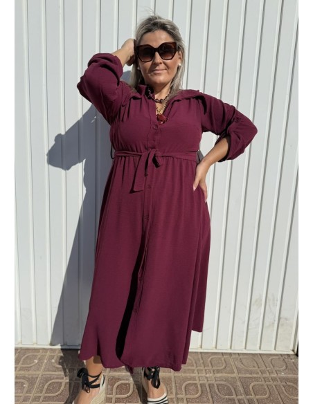 Vestido Luty Granate 19