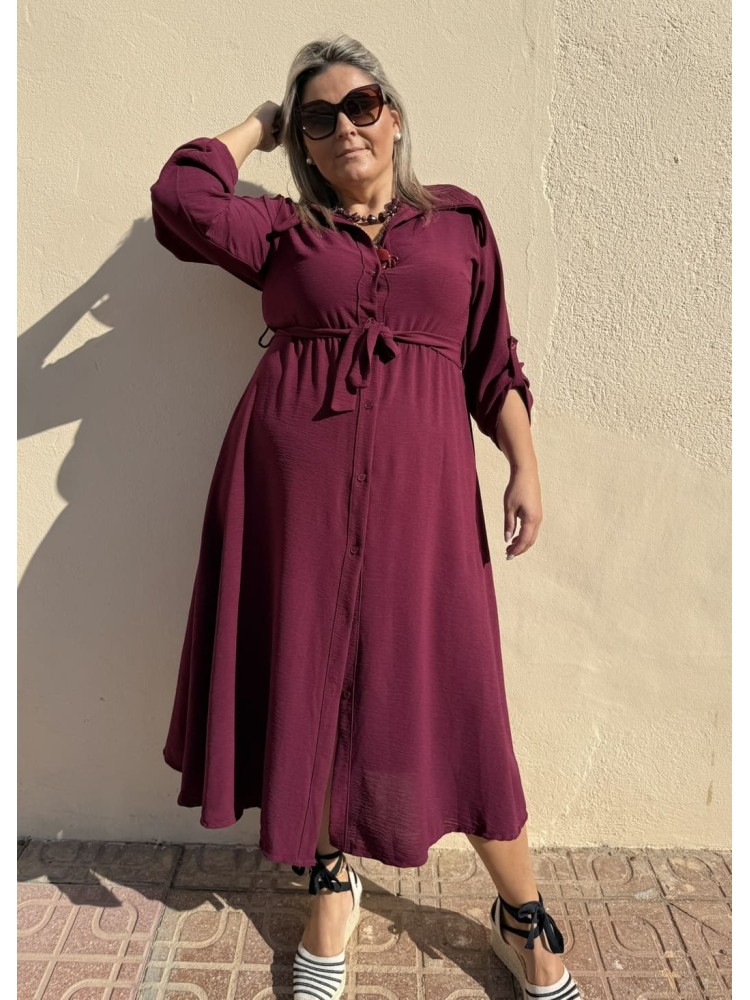 Vestido Luty Granate 19