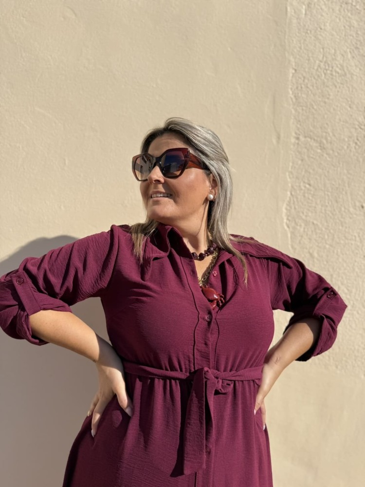 Vestido Luty Granate 19