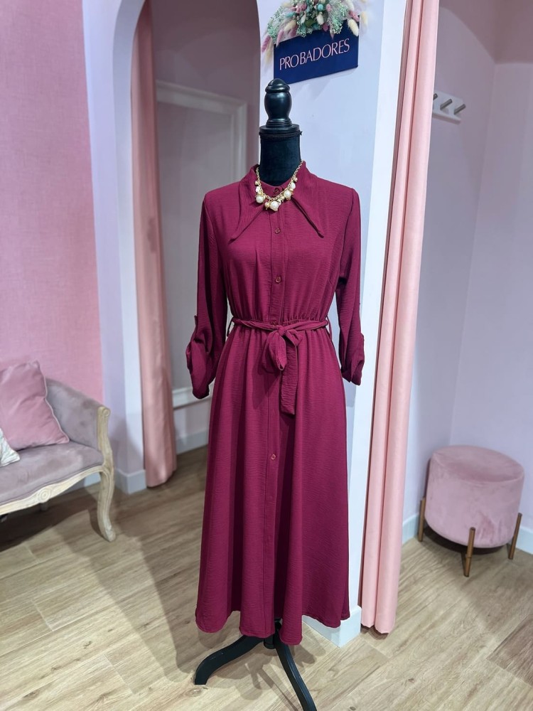 Vestido Luty Granate 19