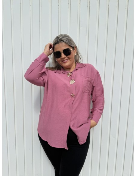Camisa Broches Rosa