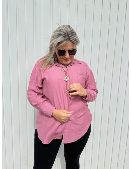 Camisa Broches Rosa