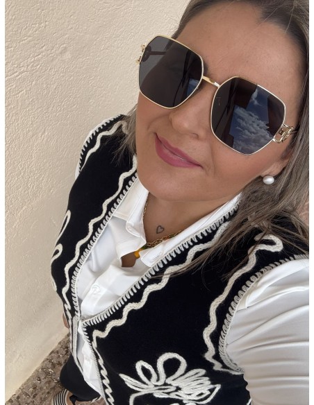 Chaleco Punto Bordado