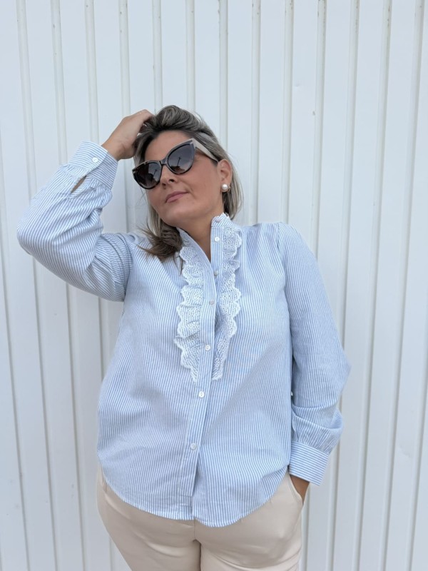 Camisa Rayas Volante