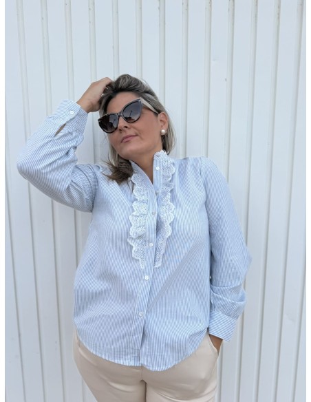 Camisa Rayas Volante